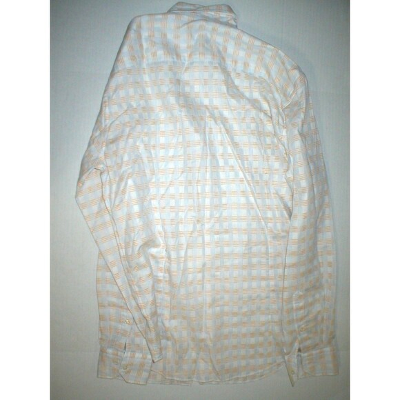 New Mens NWT Designer Paul Shark Button Down Shirt 43 XL White Blue Orange Italy - Picture 5 of 5